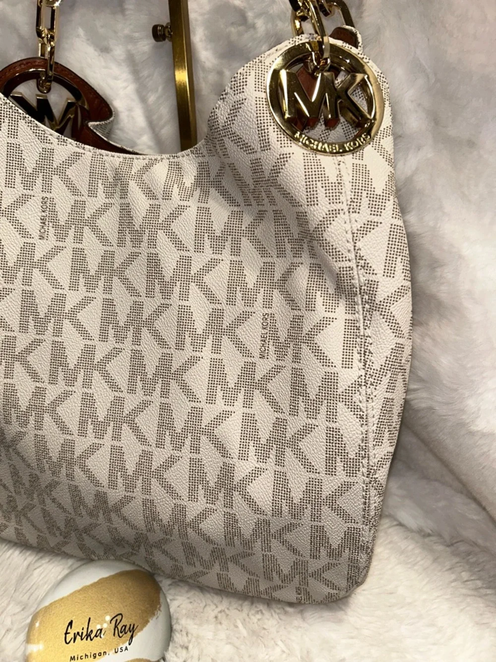 Michael‎ Kors Fulton Monogram Logo Shoulder Bag